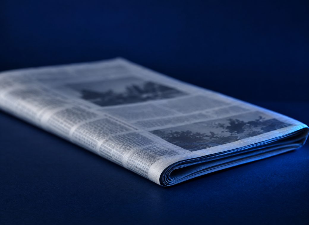 A folded newspaper